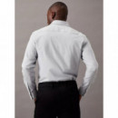 Oxford Stretch Regular Fit Shirt Slate G  CALVIN KLEIN