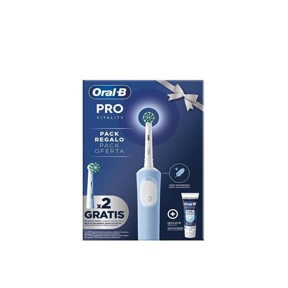 Braun ORAL-B Cepillo Dental Electrico Vitality Pro Pack Regalo 2 Cabezales + Pasta Dientes