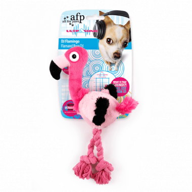 AFP perro juguete Safari jungle flamenco con cuerda