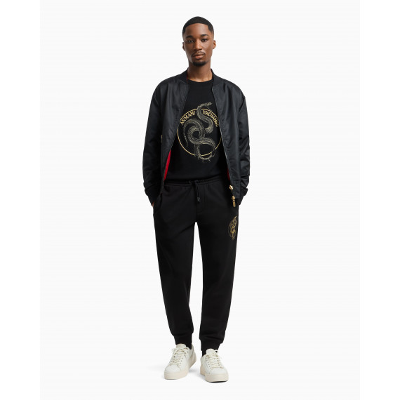 Pantalon de Chándal de Felpa con Motivo del Año Nuevo Lunar de ARMANI EXCHANGE