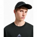 Gorro con Visera en Tejido Satinado y Logo de ARMANI EXCHANGE