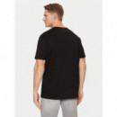 Camiseta Regular Fit con Pedrería Dorada de ARMANI EXCHANGE