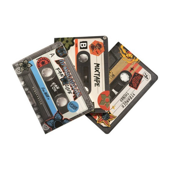 Pack 3 Cuadernos A6 con Funda Stranger Things Walkman  GRUPO ERIK