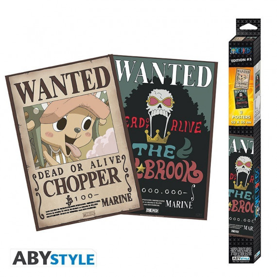 Set 2 Chibi Posters Brook y Chopper One Piece  ABY STILE