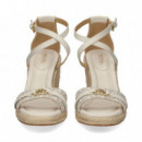 Sandalia con Cuna Esparto Logo Hielo  MICHAEL KORS