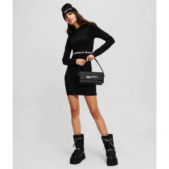 Vestido de Manga Larga Klj Black  KARL LAGERFELD