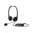 HP Micro Auricular Estereo Diadema  para Pc G2 con Cable USB Negro