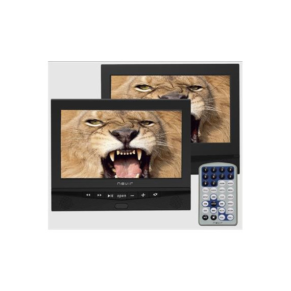 Nevir Reproductor DVD Portatil con Doble Pantalla 10.1" NVR-2778DVD-PDCU con Mando  LALO