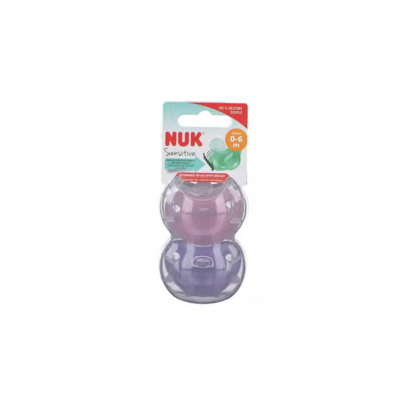 NUK Chupete Silicona Sensitive 0-6 Meses Violeta