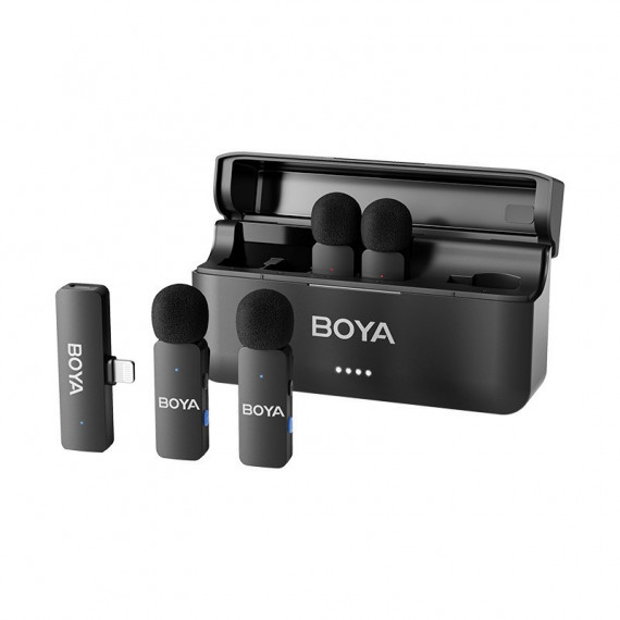 Micrófono Inalámbrico BOYA Conexión Lightning Kit de Cuatro