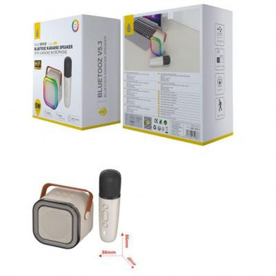 ONE+ Altavoz BLUETOOTH 5.3 + Microfono Blanco