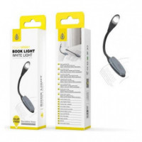 ONE+ Lampara Mini de Lectura NR9551 Brazo Flexible / Negro-gris / One + / 2905510