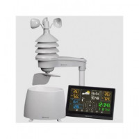 DENVER Estacion Meteorologica WS-650 Pantalla 8" Velocidad del Viento y Sensor Inalam Lluvia,humedad