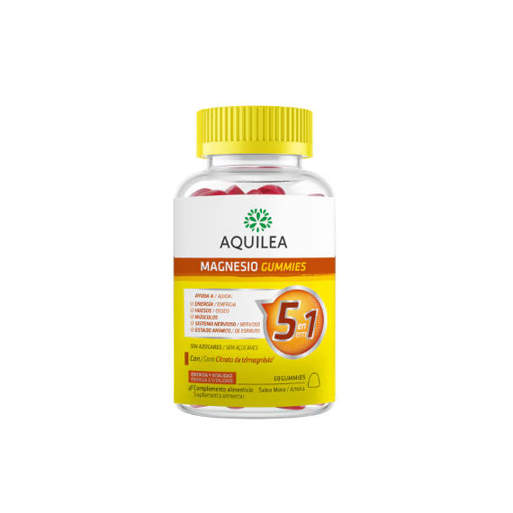 AQUILEA Magnesio Gummies 60 Gominolas Sabor Mora AQUILEA Magnesio Gummies 60 Gominolas Sabor Mora