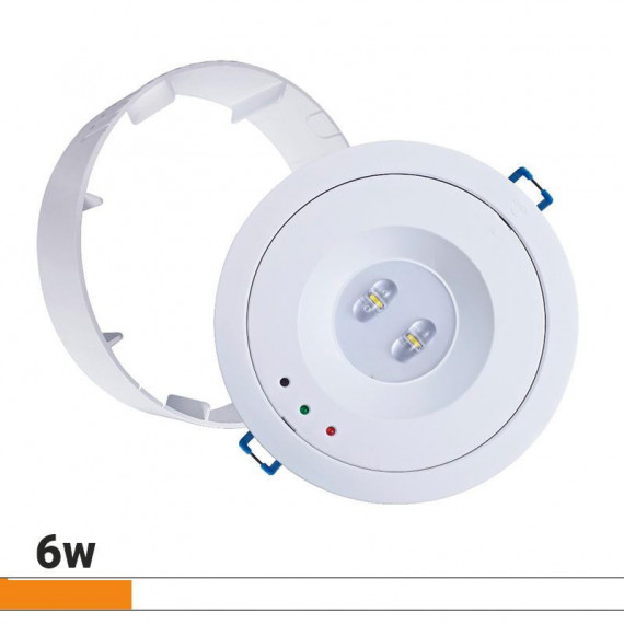 Luz Led Emergencia Empotrable/superficie AIRMEC 6W 250 Lumens