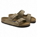 Calzado Sandalias BIRKENSTOCK Arizona Plantilla Blanda ante Taupe