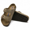 Calzado Sandalias BIRKENSTOCK Arizona Plantilla Blanda ante Taupe