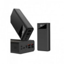 Xo Bateria Externa 30000MAH, 4XUSB,1XTIPO C, 1XMICRO USB,1XLIGHTNING,LINTERNA Led  Negro XO-PR123  LALO