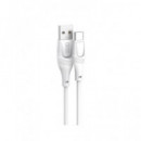 XO Cable Datos Tipo C a USB 3MTRS 2.1A NB238 Blanco