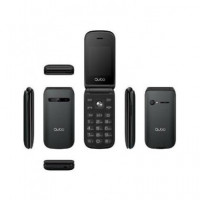 QUBO Telefono Movil  4G Mayor Cobertura Md X209 Negro Dual Sim,linterna, Boton Sos,camara