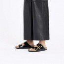 Calzado BIRKENSTOCK Arizona Big Buckle Birko-flor Esmaltado Patent Black Gold