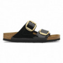 Calzado BIRKENSTOCK Arizona Big Buckle Birko-flor Esmaltado Patent Black Gold