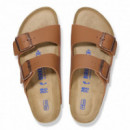 Calzado Sandalias BIRKENSTOCK Arizona Plantilla Blanda Birko-flor Ginger Brown