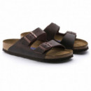 Calzado Sandalias BIRKENSTOCK Arizona Plantilla Blanda Cuero Engrasado Habana