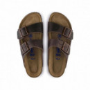 Calzado Sandalias BIRKENSTOCK Arizona Plantilla Blanda Cuero Engrasado Habana