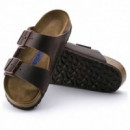Calzado Sandalias BIRKENSTOCK Arizona Plantilla Blanda Cuero Engrasado Habana