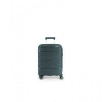 GABOL Trolley Maleta de Mano Pequeño con 4 Ruedas Polipropileno Kiba Verde 54X39X20 Cm