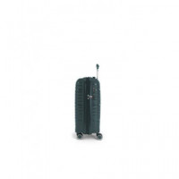 GABOL Trolley Maleta de Mano Pequeño con 4 Ruedas Polipropileno Kiba Verde 54X39X20 Cm