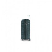 GABOL Maleta Viaje Mediana con 4 Ruedas Polipropileno Kiba Verde 66X44X27 Cm