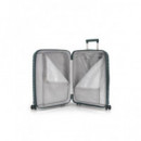 GABOL Maleta Viaje Mediana con 4 Ruedas Polipropileno Kiba Verde 66X44X27 Cm