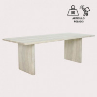 Mesa de Comedor de Jardín Tibur 225X100 Cm Concreto Look Travertino ARENA NEGRA