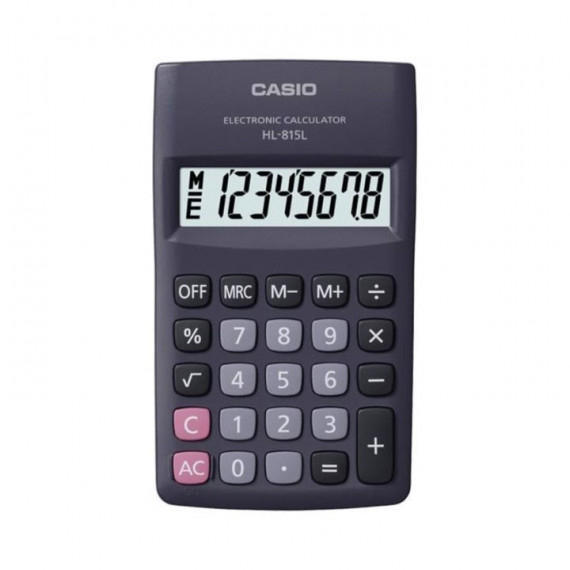 CASIO HL-815L Calculadora de Bolsillo 8 Dígitos - Compacta, Función de Memoria, Color Negro
