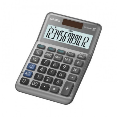 CASIO MS-120FM Calculadora de Escritorio &ndash; 12 D&iacute;gitos, C&aacute;lculo de M&aacute;rgenes y Costes, Impuestos, Doble Alimentaci&oacute;n