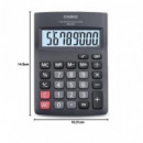CASIO MW-8V-BK Calculadora de Escritorio – 8 Dígitos, Doble Alimentación, Función de Raíz Cuadrada, Tecla Off