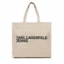 Klj Ew Logo Shopper Natural  KARL LAGERFELD