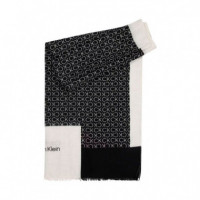 Foulard Minimal Logo Linen Stole  CALVIN KLEIN