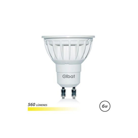 ELBAT Bombilla Led Luz Calida 6W GU10 560LM EB0465