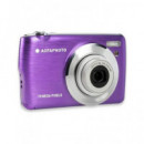 AGFAPHOTO Camara de Fotos Digital DC8200 Purpura 21MP, Full HD con Tarjeta 16GB