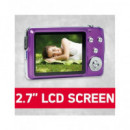AGFAPHOTO Camara de Fotos Digital DC8200 Purpura 21MP, Full HD con Tarjeta 16GB