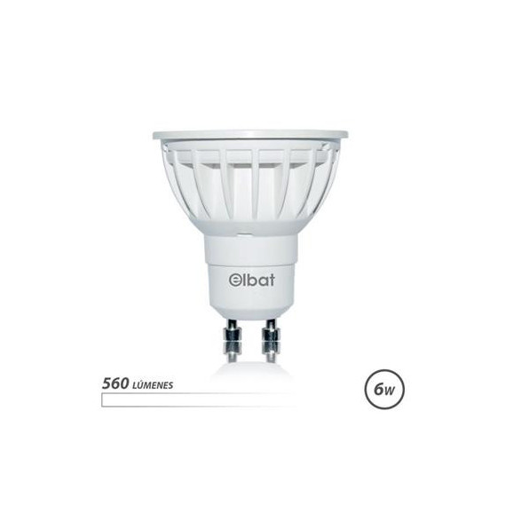 ELBAT Bombilla Led Luz Blanca 6W GU10 560LM EB0464