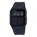 CASIO CA-53WF-1B – Reloj Digital Unisex con Calculadora, Negro Mate, Estilo Retro Vintage, Wr, Correa de Resina
