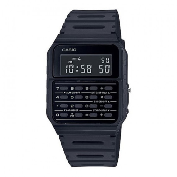 CASIO CA-53WF-1B – Reloj Digital Unisex con Calculadora, Negro Mate, Estilo Retro Vintage, Wr, Correa de Resina