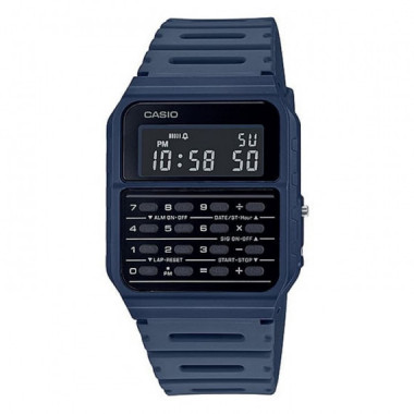 CASIO CA-53WF-2B &ndash; Reloj Digital Unisex con Calculadora, Azul Marino, Estilo Retro Vintage, Wr, Correa de Resina