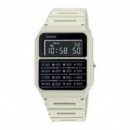 CASIO CA-53WF-8B – Reloj Calculadora Unisex Digital Beige, Retro Vintage, Wr, Cuarzo, Correa de Resina