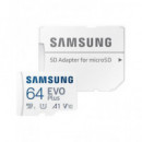 SAMSUNG Tarjeta Micro Sd Sdxc con Adaptador 64GB Evo Plus 160MB/S