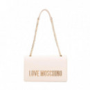 Bolso Grs con Cadena  LOVE MOSCHINO